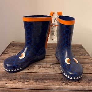 Koala kids Dinosaur blue rain boots